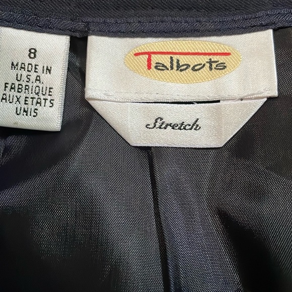 TALBOTS wool blend navy pencil skirt.  8 - Picture 6 of 8
